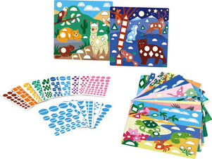 Geometrie-Sticker-Set TIERE DER WELT, Maxi, Inhalt