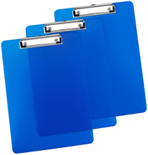   Visuel de référence : porte-bloc à pince, PP, A4, bleu translucide