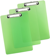   Visuel de référence : porte-bloc à pince, PP, A4, vert translucide