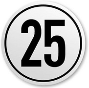   Geschwindigkeitsschild 25 km/h