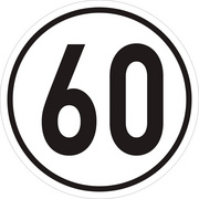  Geschwindigkeitsschild 60 km/h