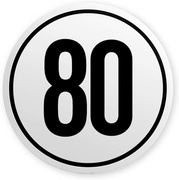  Geschwindigkeitsschild 80 km/h