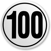 Geschwindigkeitsschild 100 km/h