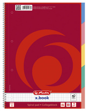  Cahier à spirales x.book A4, quadrillé
