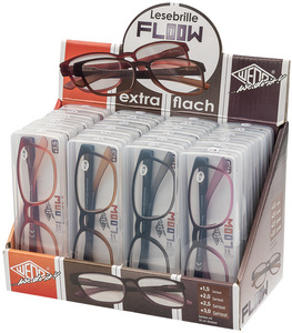 Lunettes de lecture FLOOW, extra plat, présentoir de 24
