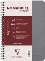  Spiralbuch NOMADDICT, DIN A5, grau