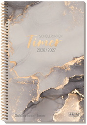   Schülerkalender Timer Spiralbindung "Grey Marble"