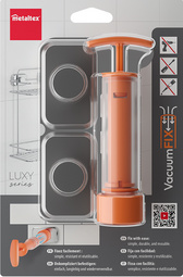 Fixation VacuumFix, aspect chromé, emballage