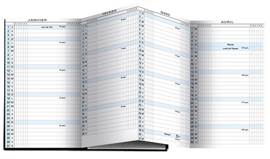  Agenda de poche "EXAPLAN 16", Winner - grille
