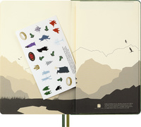  Vue intérieure : pochette intérieure extensible + stickers à motif
