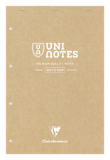 Notizblock UNI NOTES, 210 x 318 mm, 4-fach gelocht, weiß