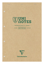 Notizblock UNI NOTES, 210 x 318 mm, 4-fach gelocht, grün