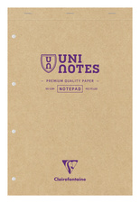 Notizblock UNI NOTES, 210 x 318 mm, 4-fach gelocht, violett