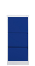 Visuel de référence : armoire de bureau série FC, 3 tiroirs, gris clair / bleu