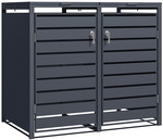 Mülltonnenbox GB2213AAK, anthrazit, 2-türig