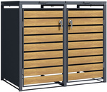 Mülltonnenbox GB2213AWK, Eichenholzoptik, 2-türig