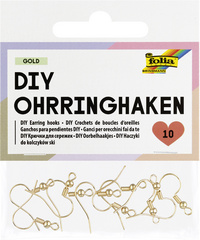 Crochet de boucle d'oreille DIY, or