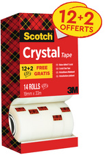 Klebefilm Crystal Clear, 12+2 gratis