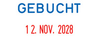 Symbolbild: Abdruckbeispiel S 160/L3 "GEBUCHT"
