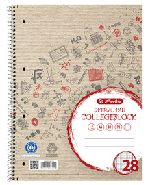 Cahier à spirale recyclé "Recycling", quadrillé