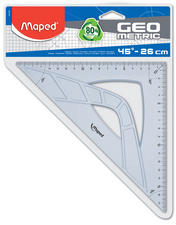 Zeichendreieck Geometric 45°, Kathetenlänge: 260 mm