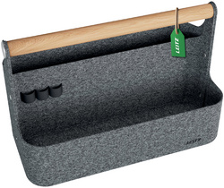  Tragbarer Schreibtisch-Organizer mit Holzgriff