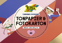  Tonpapier- und Fotokartonblock WEIHNACHTEN